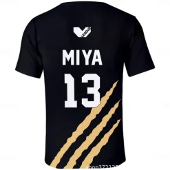 Haikyuu T-shirt Cartoon Back To School Print Harajuku Graphic Kawaii For Couple's Men's Women's Adults' Masquerade Back To School 3D Print Casual Daily Activewear