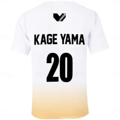 Haikyuu T-shirt Cartoon Back To School Print Harajuku Graphic Kawaii For Couple's Men's Women's Adults' Masquerade Back To School 3D Print Casual Daily Activewear