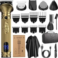 Hair Clipper And Hair Trimmer Kit Professional Hair Clippers For Men Cordless Barber Clippers Machine Rechargeable Outliner Trimmer Mens Beard Trimmer Electric Hair Cutting Grooming Kit