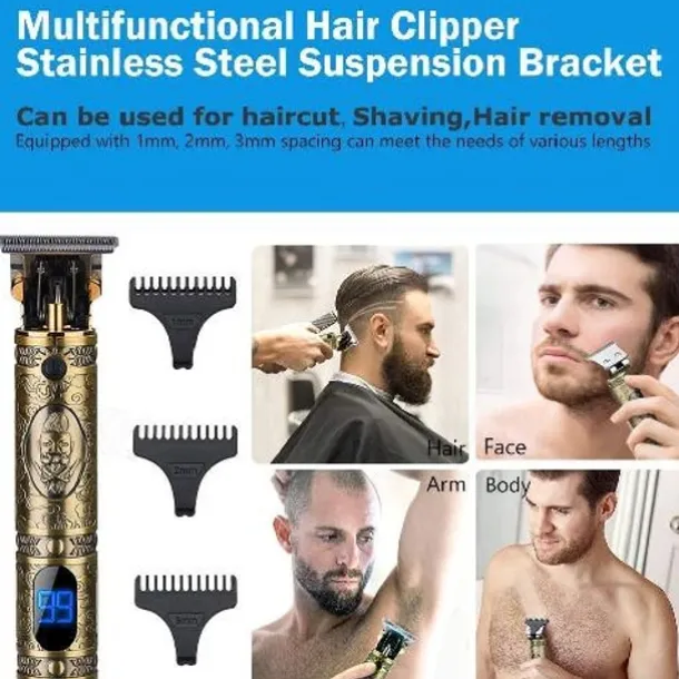 Hair Clippers For Men Hair Trimmer Zero Gapped Cordless Professional Haircut & Grooming Kit for Men Rechargeable LED Display