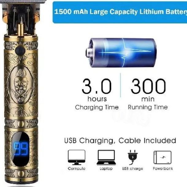 Hair Clippers For Men Hair Trimmer Zero Gapped Cordless Professional Haircut & Grooming Kit for Men Rechargeable LED Display