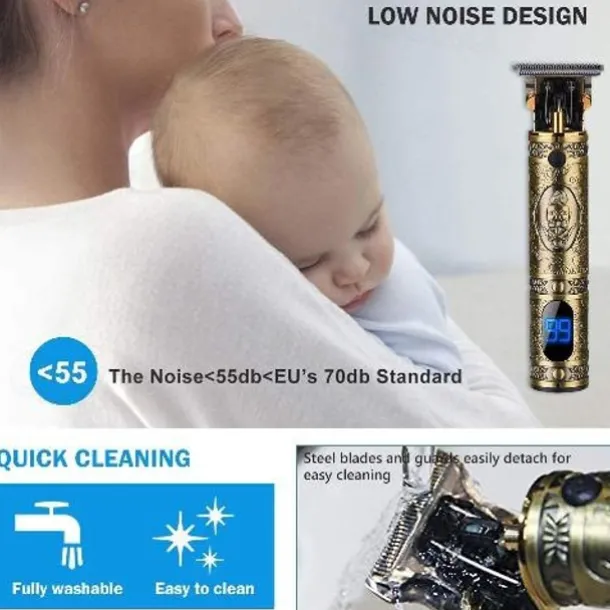 Hair Clippers For Men Hair Trimmer Zero Gapped Cordless Professional Haircut & Grooming Kit for Men Rechargeable LED Display