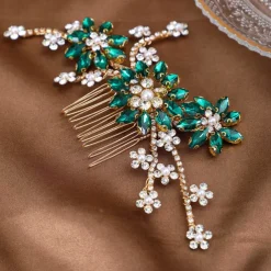 Hair Combs Headdress Rhinestone Alloy Wedding Cocktail Elegant Luxury With Faux Pearl Crystals Headpiece Headwear