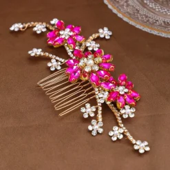 Hair Combs Headdress Rhinestone Alloy Wedding Cocktail Elegant Luxury With Faux Pearl Crystals Headpiece Headwear