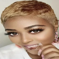 Hair Short Pixie Cut Hair Wig Synthetic Short Wigs for Black/White Women Short Haircut Wig Synthetic Hair