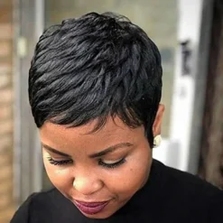 Hair Short Pixie Cut Hair Wig Synthetic Short Wigs for Black/White Women Short Haircut Wig Synthetic Hair