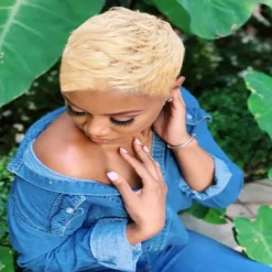 Hair Short Pixie Cut Hair Wig Synthetic Short Wigs for Black/White Women Short Haircut Wig Synthetic Hair