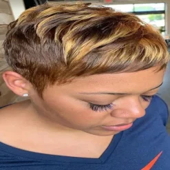 Hair Short Pixie Cut Hair Wig Synthetic Short Wigs for Black/White Women Short Haircut Wig Synthetic Hair