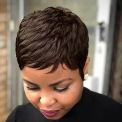 Hair Short Pixie Cut Hair Wig Synthetic Short Wigs for Black/White Women Short Haircut Wig Synthetic Hair