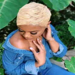 Hair Short Pixie Cut Hair Wig Synthetic Short Wigs for Black/White Women Short Haircut Wig Synthetic Hair