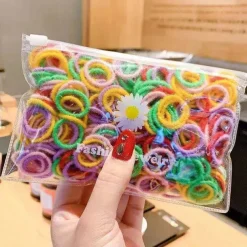 Hair Ties Hair Rubber Bands for Toddler Infants Kids Girls Thin Small Hair Elastics 100 Piece Pack