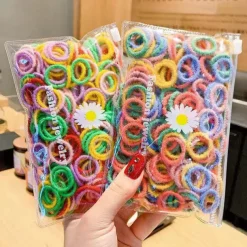 Hair Ties Hair Rubber Bands for Toddler Infants Kids Girls Thin Small Hair Elastics 100 Piece Pack