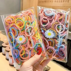 Hair Ties Hair Rubber Bands for Toddler Infants Kids Girls Thin Small Hair Elastics 100 Piece Pack
