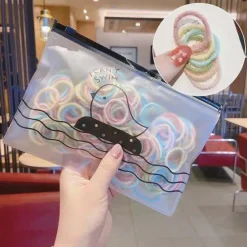 Hair Ties Hair Rubber Bands for Toddler Infants Kids Girls Thin Small Hair Elastics 100 Piece Pack