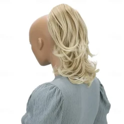 Hairpiece Ponytail Extensions Voluminous Wavy Blond Mix H136
