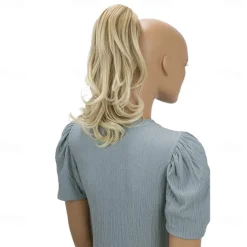Hairpiece Ponytail Extensions Voluminous Wavy Blond Mix H136