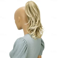 Hairpiece Ponytail Extensions Voluminous Wavy Blond Mix H136