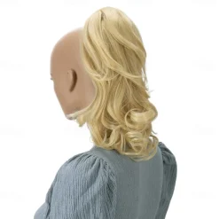 Hairpiece Ponytail Extensions Voluminous Wavy Blond Mix H136