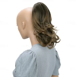 Hairpiece Ponytail Extensions Voluminous Wavy Blond Mix H136