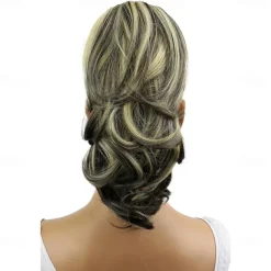 Hairpiece Ponytail Extensions Voluminous Wavy Blond Mix H136