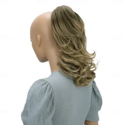 Hairpiece Ponytail Extensions Voluminous Wavy Blond Mix H136