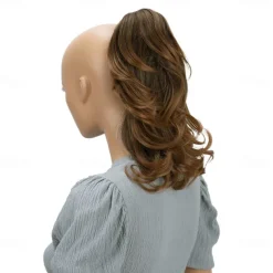 Hairpiece Ponytail Extensions Voluminous Wavy Blond Mix H136