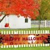 Halloween Banner Decoration Outdoor Banner Hanging Banner Front Door Porch Courtyard Sign Indoor Home Wall Decoration Halloween Party Welcome Sign