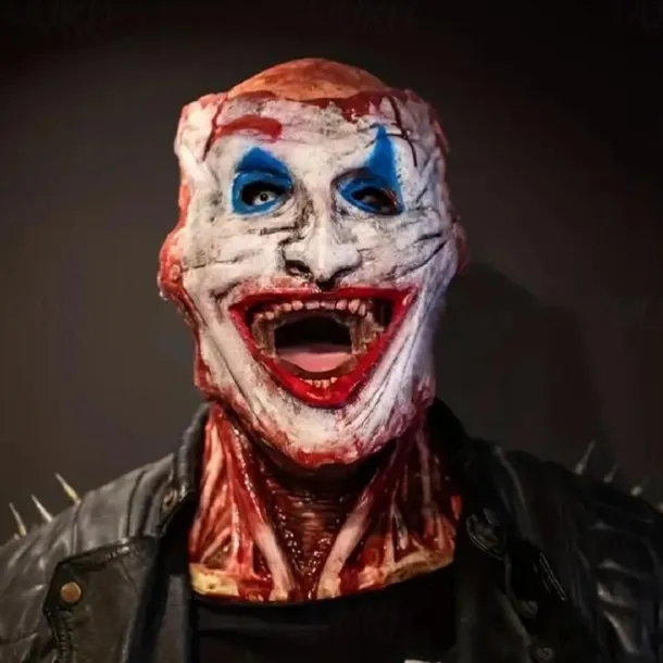 Halloween Blood Double Mask, Joker Skull Scary Realistic Halloween Mask For Adults Costumes Men's Halloween Costume, Frightening Fun Horror Skull Mask