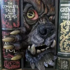 Halloween Bookshelf Horror Mask Monster Resin Craft Decoration Monster Statue Ornaments