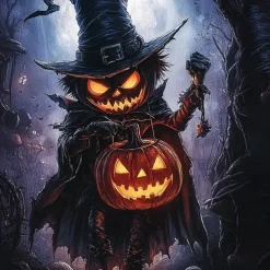 Halloween Boys 3D Graphic Cartoon Pumpkin T shirt Tee Long Sleeve Spring Fall Fashion Basic Polyester Kids 4-12 Years Crew Neck Outdoor Casual Daily Regular Fit