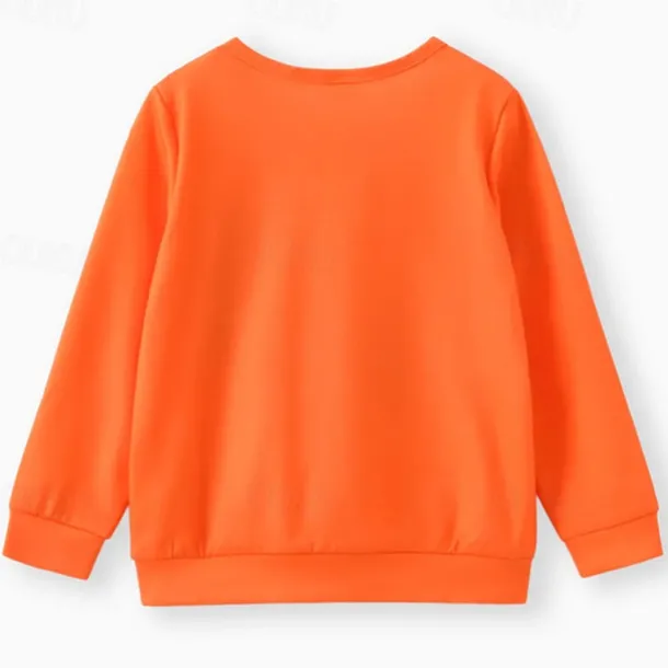 Halloween Boys 3D Graphic Ghost Sweatshirt Long Sleeve Spring Fall Fashion Basic Polyester Kids 4-12 Years Crew Neck Outdoor Casual Daily Regular Fit