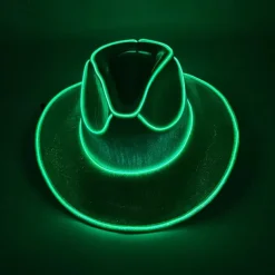 Halloween Christmas EL Wire Light Up Sequin Jazz Hat Adult Neon LED Luminous Festival Party Dress Up Cap For Men and Women