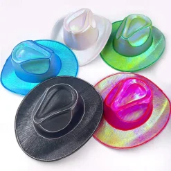 Halloween Christmas EL Wire Light Up Sequin Jazz Hat Adult Neon LED Luminous Festival Party Dress Up Cap For Men and Women