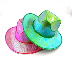 Halloween Christmas EL Wire Light Up Sequin Jazz Hat Adult Neon LED Luminous Festival Party Dress Up Cap For Men and Women