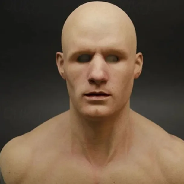 Halloween Christmas Mask Headgear, Fierce Black Haired Old Man Mask Simulation Character Mask Masquerade Play Props Funky Cosplay Accessory