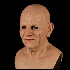 Halloween Christmas Mask Headgear, Fierce Black Haired Old Man Mask Simulation Character Mask Masquerade Play Props Funky Cosplay Accessory