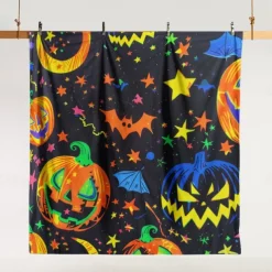 Halloween Collection Duvet Cover Set 3 Piece Set Jack O Lantern Pumpkin Super Soft Skin-friendly Long-lasting