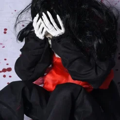 Halloween Creepy Ghost Doll,Trembling Crying Ghost Doll with Voice Control Halloween Prop for Halloween Party Decorations