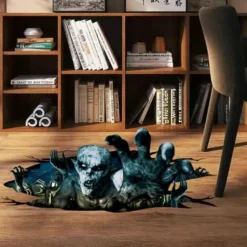 Halloween 3D Horror Stickers, Spooky Halloween Decorations for Parties, Festivals, and Haunted Houses, Creepy Atmosphere Enhancers, Ideal for Trick-or-Treat Events