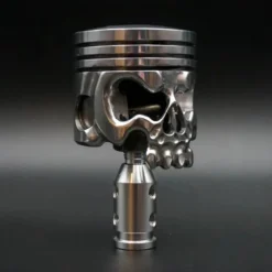 Halloween Decor Metal Skull Shape Stainless Steel Molding Car Gear Shift Knob Cover, Automatic Manual Transmission Shift Knob Selector Fits Most Automatic Vehicles