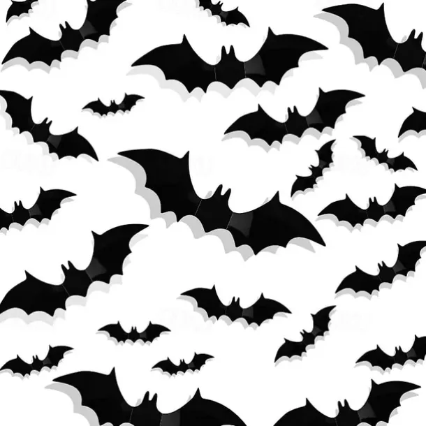 Halloween Decoration 3D Black PVC Bat Halloween Party Bar Room Halloween Party Scary Decor Props Wall Sticker Halloween Decor Halloween Supplies