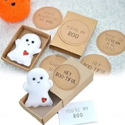 Halloween Decoration Gift Cute Ghost Box Halloween Decoration Gift Love Gifts for Friend with a Romantic Cute Ghost for Him Her | You're My Boo Card