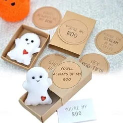 Halloween Decoration Gift Cute Ghost Box Halloween Decoration Gift Love Gifts for Friend with a Romantic Cute Ghost for Him Her | You're My Boo Card