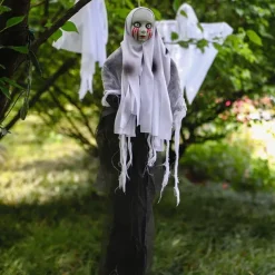 Halloween Decoration Hanging Ghost Cross-Border Special For Skeletons, Gauze, Ghost Faces, Scary Props At The Door Of The Haunted House, Ghost Pendant