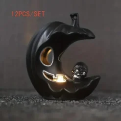 Halloween Decorations Candle Lights Ghost Festival Props Horror Led Skull Pumpkin Lights Luminous Ornament