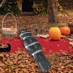 Halloween Decorations Dead Victim Props,Scary Fake Corpse with Pump,152cm Hanging Scary Fake Corpse in Bag Death Victim Halloween Outdoor Props Creepy Haunted House Halloween Decorations