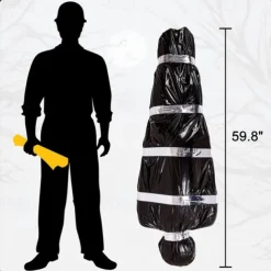 Halloween Decorations Dead Victim Props,Scary Fake Corpse with Pump,152cm Hanging Scary Fake Corpse in Bag Death Victim Halloween Outdoor Props Creepy Haunted House Halloween Decorations