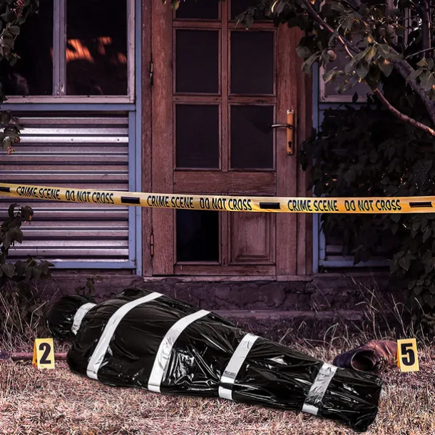 Halloween Decorations Dead Victim Props,Scary Fake Corpse with Pump,152cm Hanging Scary Fake Corpse in Bag Death Victim Halloween Outdoor Props Creepy Haunted House Halloween Decorations