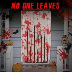 Halloween Decorations Decor Indoor Halloween Blood Weapon Banner Garland Banner Door Curtain for Halloween Party Decorations Halloween Bathroom Decor