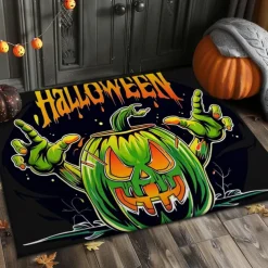 Halloween Decorations Graveyard Scarecrow Doormat Kitchen Mat Floor Mat Non-Slip Area Rug Oil Proof Rug Indoor Outdoor Mat Bedroom Decor Bathroom Mat Entrance Rug
